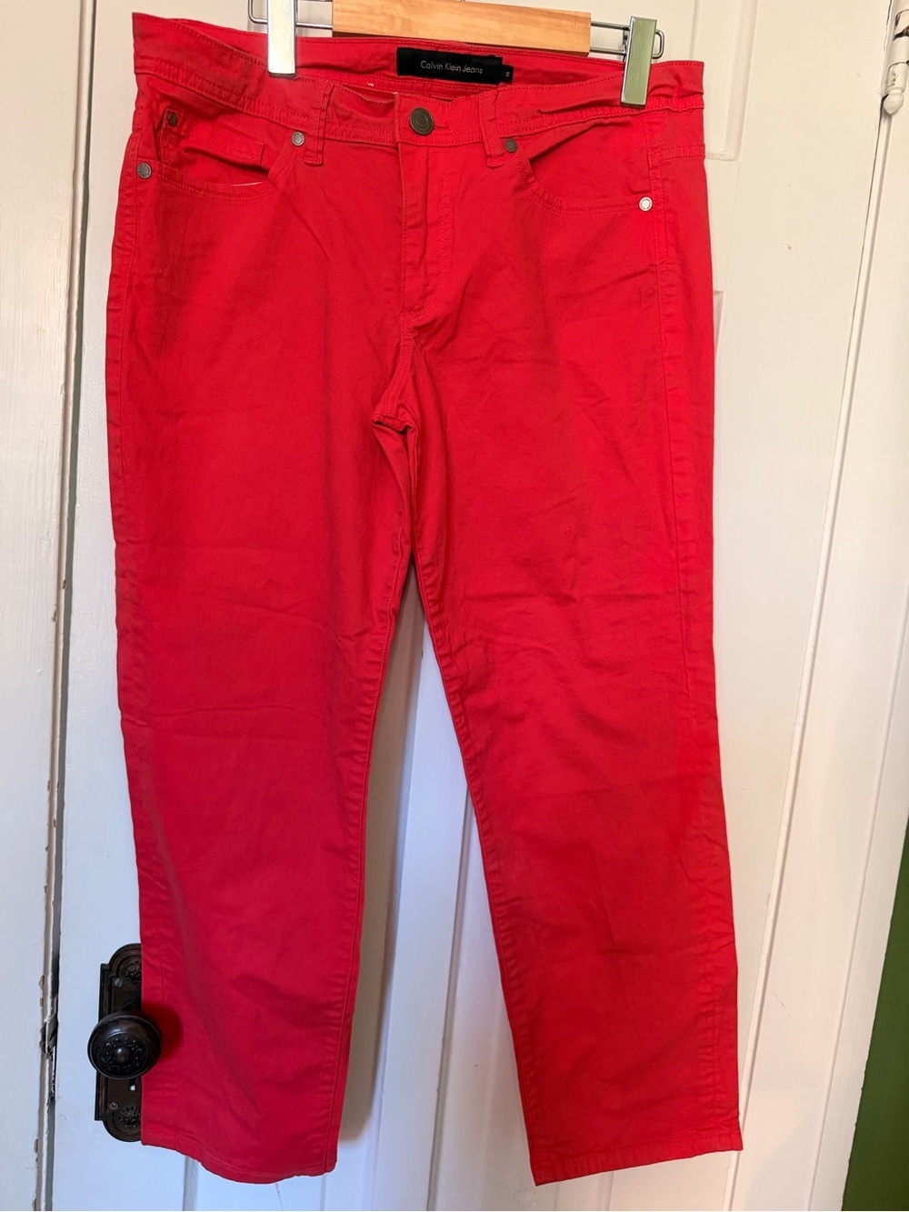 Calvin Klein Jeans Women’s Bright Red Ankle Jeans